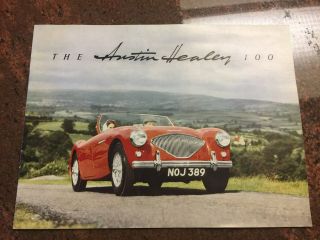 Rare Vintage Austin Healey 100 Dealers Brochure