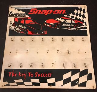 Vintage Snap - On Racing Key Board Holder The Key To Succes