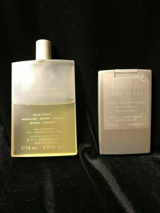 VINTAGE L ' EAU D ' ISSEY POUR HOMME ISSEY MIYAKE 2.  5oz and mini pocket sprayer 5