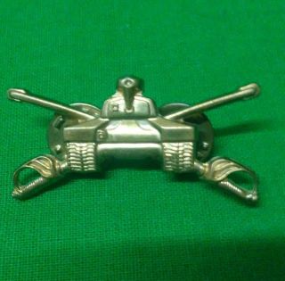 WWII WW2 U.  S.  ARMY CAVALRY TANK & CROSSED SWORDS INSIGNIA 2