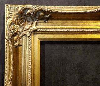 5 " Wide Antique Gold Leaf Ornate Photo Oil Painting Wood Picture Frame 801g