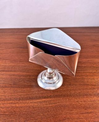 Rare Sterling Silver Desktop Business Card Holder Stand: Envelope Shape,  No Mono