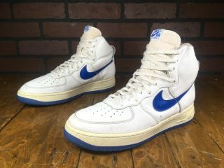 Vintage 1991 Nike Air Force I Leather Basketball Sneakers Taiwan Made Men 