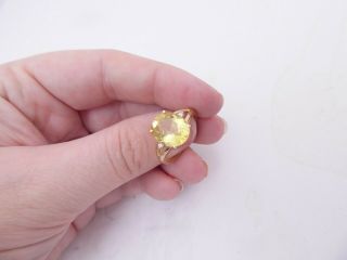 14ct Gold Citrine Diamond Ring 14k 585