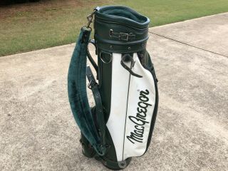 Vintage Macgregor Staff Cart Golf Bag Green/white.