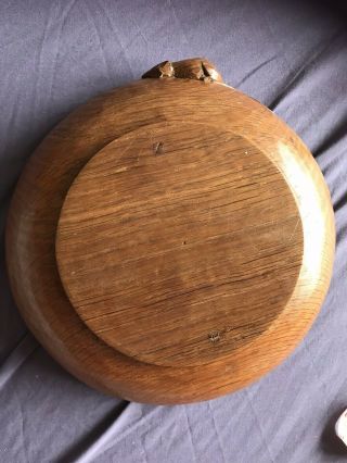 Robert Thompson Mouseman Solid Carved Oak Nut Bowl 8
