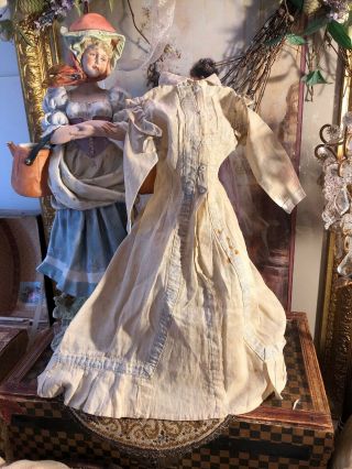 Fabulous Antique 1800’s Cotton Lady Doll Day Dress