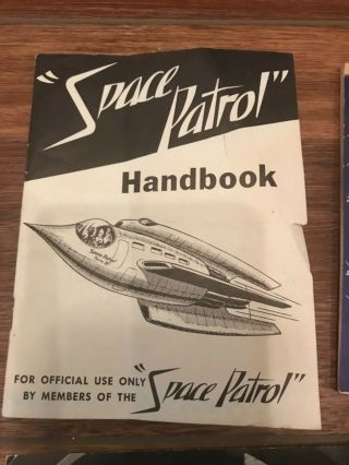 Vintage 1950s Space Patrol Set decoder,  pins,  badges,  handbook,  chart,  photo 7