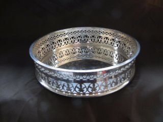 Coaster Silver Plated Vintage Engraved Piece Shape & Style.  Christofle 1890