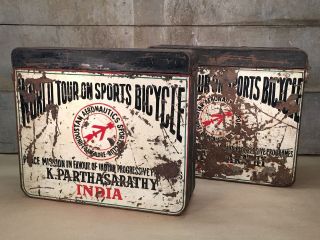Vintage World Tour On Sports Bicycle Hindustan Aeronautics India Saddle Bags
