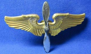 Wwii Army Air Forces Cadet Full Size 3 Inch Wings Badge