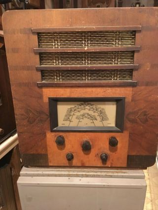 Vintage Radio Marconi Large Table Top / Tombstone Model 209