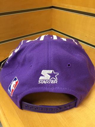 Vintage 90 ' s Starter NBA Phoenix Suns Snap Back Snapback Hat Cap Lightning Bolt 4