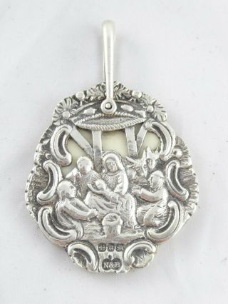 Antique Victorian Solid Sterling Silver Aide Memoir Chatelaine Fob 1894