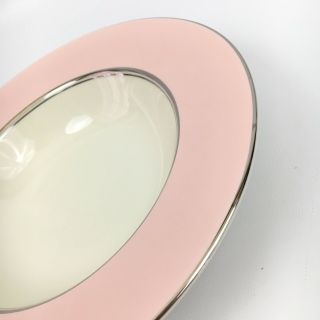 Vintage Castleton Shell Pink Rimmed Soup Bowls 7 - 7/8 " Set Of 4