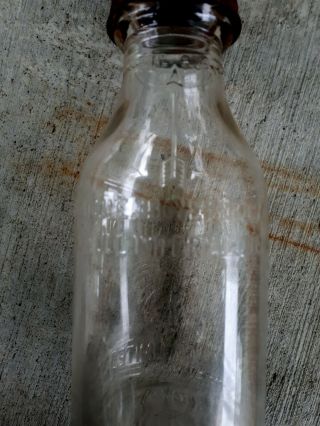 RARE MC.  COLL - FRONTENAC 1920 ' s RED INDIAN GLASS OIL BOTTLE 5