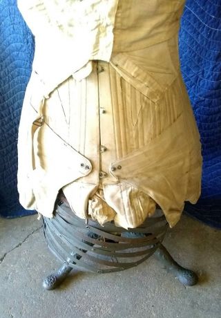 Antique Vintage Form Acme Dress Form Co.  With Art Deco Feet Stand
