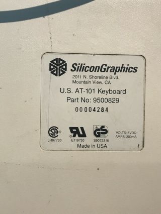 Vintage Silicon Graphics SGI AT101 Clicky Keyboard 9500829 BIGFOOT UPT8 8