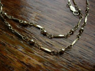 FINE VINTAGE ART DECO STYLE 14K 14CT GOLD NECKLACE CHAIN 4.  65G 6