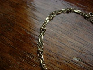 FINE VINTAGE ART DECO STYLE 14K 14CT GOLD NECKLACE CHAIN 4.  65G 7