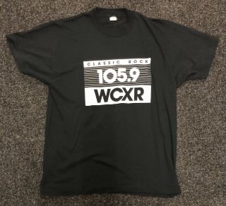 Vntg Classic Rock Station 105.  9 Wcxr Washington Dc Screen Stars T Shirt Xl Rare