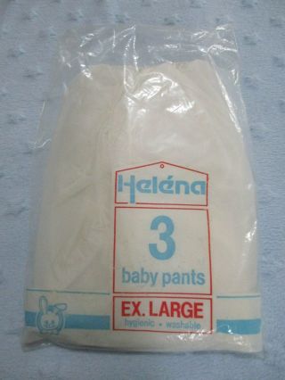 Helena Vintage Ex.  Large Plastic Baby Pants 3 Pair Set Of Baby Rubbers