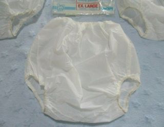 Helena Vintage EX.  Large Plastic Baby Pants 3 Pair set of Baby Rubbers 5