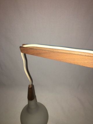 Holmegaard Scandanavian Wall Lamp Light Mid Century Modern Teak Swag 10