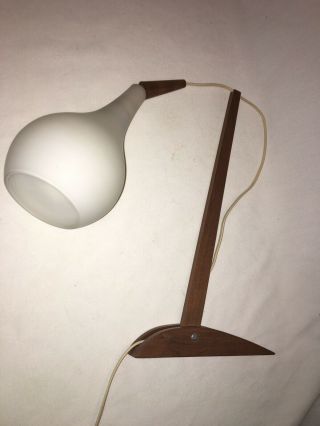Holmegaard Scandanavian Wall Lamp Light Mid Century Modern Teak Swag