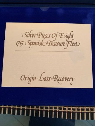 RARE ROGER MIKLOS Ink - Signed 1715 FLEET Spanish Colonial SHIPWRECK 8 Reales 3