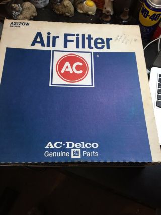 Vintage Nos Ac - Delco Gm Air Filter A212cw 6421746
