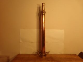 Vintage 30 " Inch Brass/copper Wooster Fire Nozzle Pipe Water Cannon Firetruck