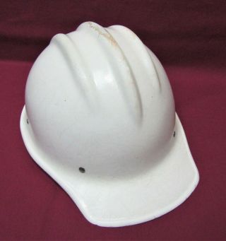 Vtg White Bullard 502 Fiberglass Hard Boiled Hard Hat Ironworker