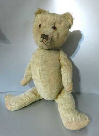 A Lovely Old Antique Vintage Well Loved Teddy Bear 24 "