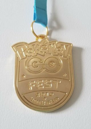 Pokemon Go Fest Chicago 2019 Rare Exclusive Pvp Prize Medal