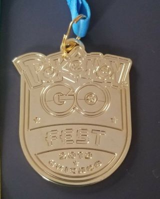 POKEMON GO FEST CHICAGO 2019 RARE EXCLUSIVE PvP PRIZE MEDAL 3