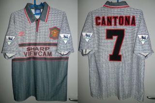 Shirt Manchester United 1995 - 1996 Cantona Away Jersey Premier League Vintage