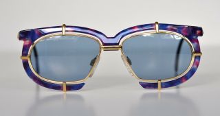 Cazal Vintage Eyeglasses - Ex - Display - Model 871 - Col.  726 - Gold & Marble Blue,  Pink