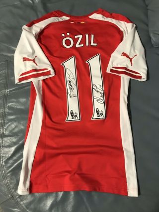 Arsenal Match Worn Shirt Ozil Mesut Unwashed In Game By Player Signed Very Rare