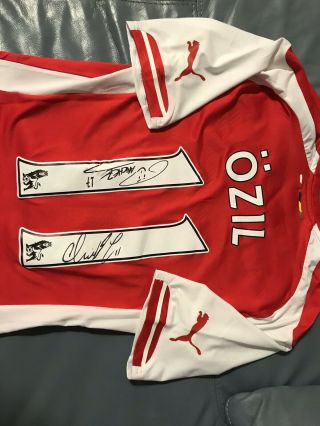 Arsenal Match Worn Shirt Ozil Mesut Unwashed in Game by Player Signed Very Rare 4