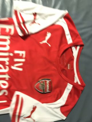Arsenal Match Worn Shirt Ozil Mesut Unwashed in Game by Player Signed Very Rare 6