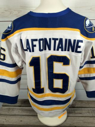 Vintage Ccm Pat Lafontaine Buffalo Sabres 16 Jersey Size 48 Med Made In Canada