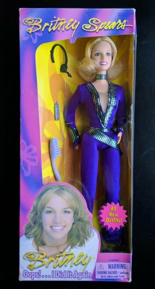 Ultra Rare Britney Spears Doll Purple Jumpsuit Nib