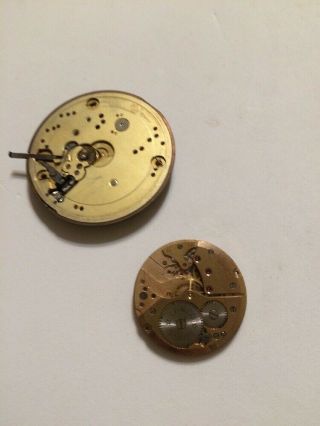 Vintage Pocket Watch Movements And Parts 061957 2