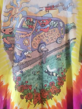 Rare Grateful Dead Band T Shirt Summer Tour Tye Dye Xxl Size 1994 Vintage 2xl