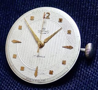 Smiths De Luxe Gents Centre Seconds Wristwatch Movement Circa 1950`s