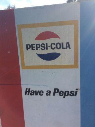 Vintage 1960 - 1970 Pepsi Vending Machine sign lights up coatesville Pa seeburg Co 11
