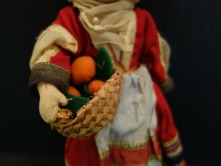 All LENCI Felt Doll with Basket of Oranges 11 