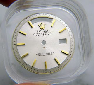 Vintage Rolex Pie Pan Day Date Silver & Gold Watch Dial 1803 1802 1801