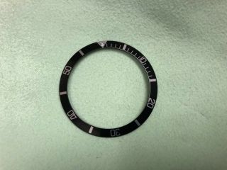 Very Rare Rolex Oem Service Black Bezel Insert With Pearl For 1680 5512 5513